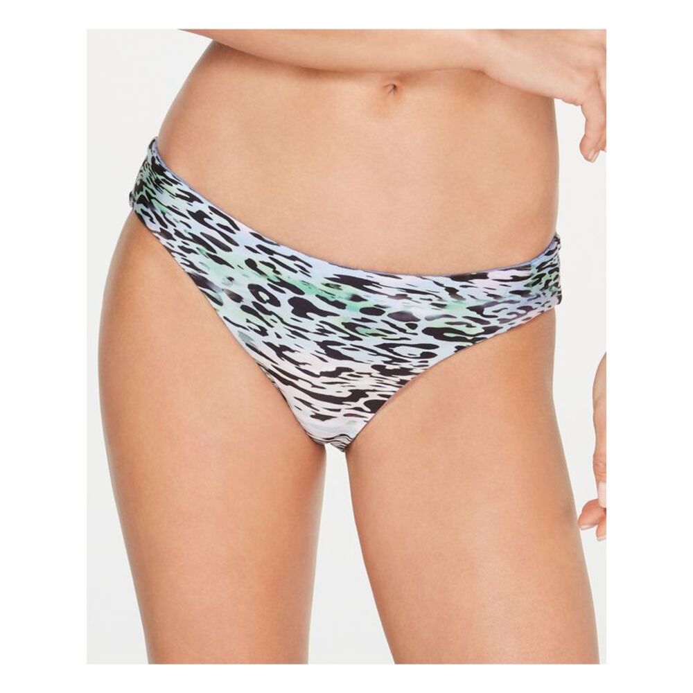 BECCA Women's Green Reversible Hipster Swimwear Bottom L